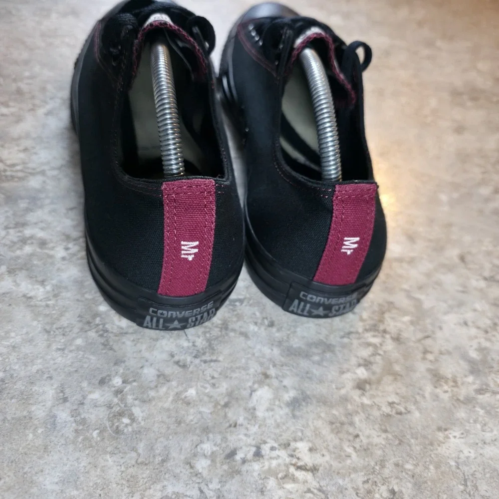 Converse Low Top Black Burgundy Sneakers 146639C 